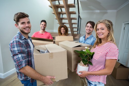 Removal team preparing a local move in Enfield