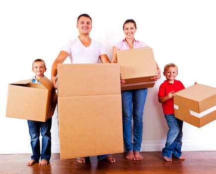 A moving van prepared for a home relocation in Enfield