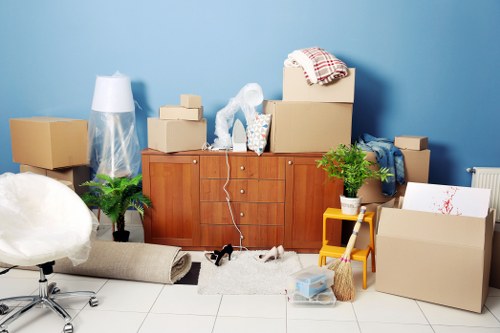 Delivery van and moving equipment used for UK relocation service