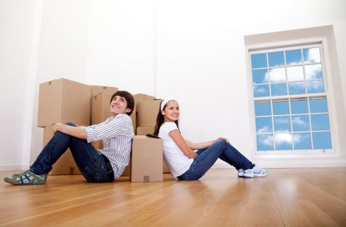 Loading furniture into a removal van for an Enfield relocation