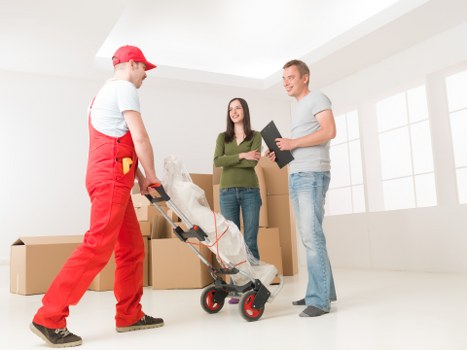 Warehouse and retail stock prepared for commercial moving service