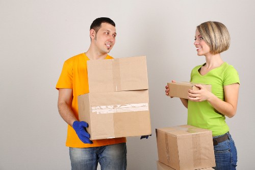 Professional movers handling a residential relocation in Enfield
