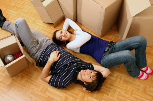 Office relocation team loading equipment in Enfield