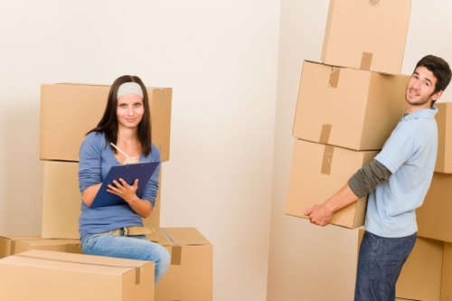 Careful handling of desks and office furniture during an Enfield relocation